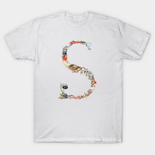 Magical letter S, Monogram,Custom Letter Print, Initials T-Shirt